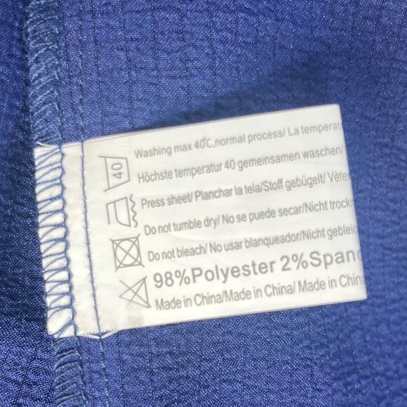 Hotouch Long Sleeve Button Up Shirt Womens Large Blue New - Picture 8 of 11